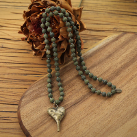 Halskette Andreani afrikanische grüne Jade